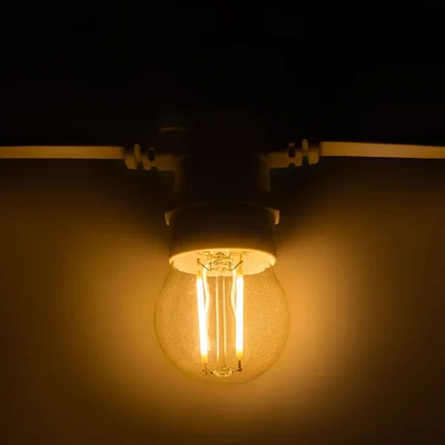 Лампочка для Белт-Лайта INOXHUB 220В, цоколь E27, ФИЛАМЕНТ, G45, 2Вт, ТЁПЛАЯ БЕЛАЯ