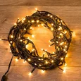 Гирлянда Твинкл Лайт 20 м, черный ПВХ, 200 диодов, цвет теплый белый