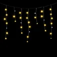 Гирлянда Бахрома 3,1 x 0,5 м Тепло-Белая с Мерцанием Белого Диода 220В, 150 LED, Провод Черный ПВХ, IP54