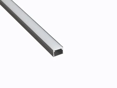 Профиль накладной LEDS POWER СПН1712 алюм. черный с призм.рассеивателем 2м 008448