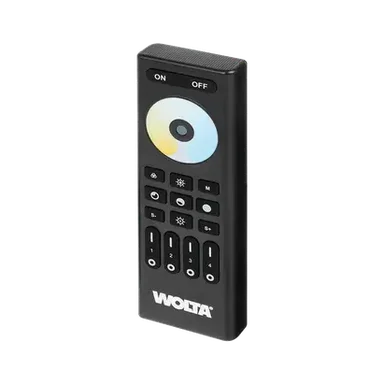 Пульт WOLTA SMART WRC-03/BK для лент MONO, CCT, 4 зоны IP20 2,4ГГц черный