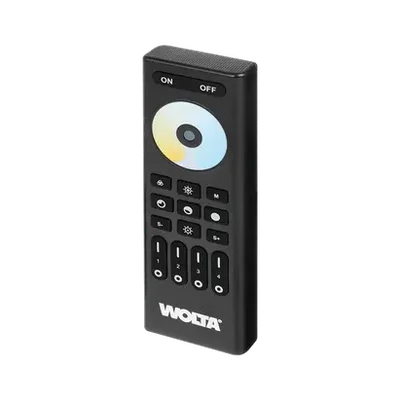 Пульт WOLTA SMART WRC-03/BK для лент MONO, CCT, 4 зоны IP20 2,4ГГц черный