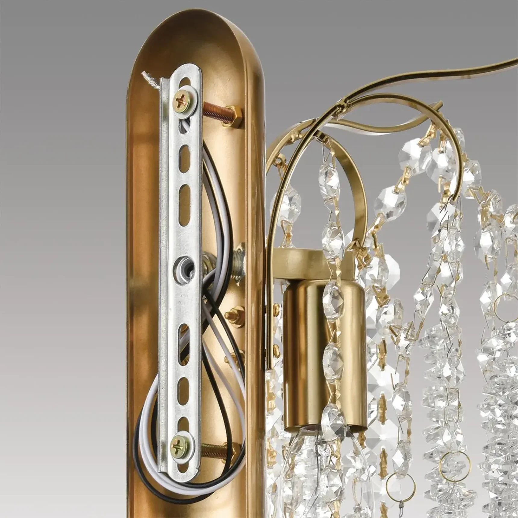 8243/2W CLASSI LN25 22 латунь, металл/хрусталь бра E14 2*40W 220V KRISTINA