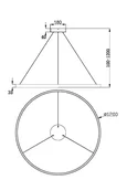 Подвесной светильник Rim 3000К 81Вт MOD058PL-L65BS3K