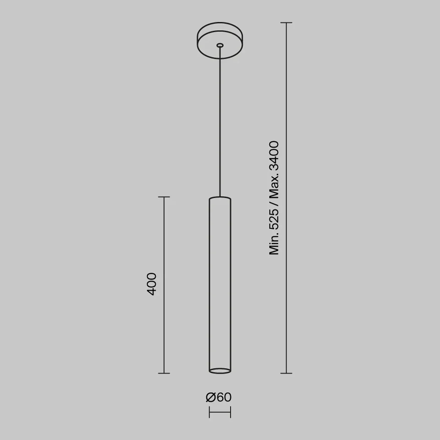 Подвесной светильник Pro Focus GU10x1, MOD161PL-01CM1