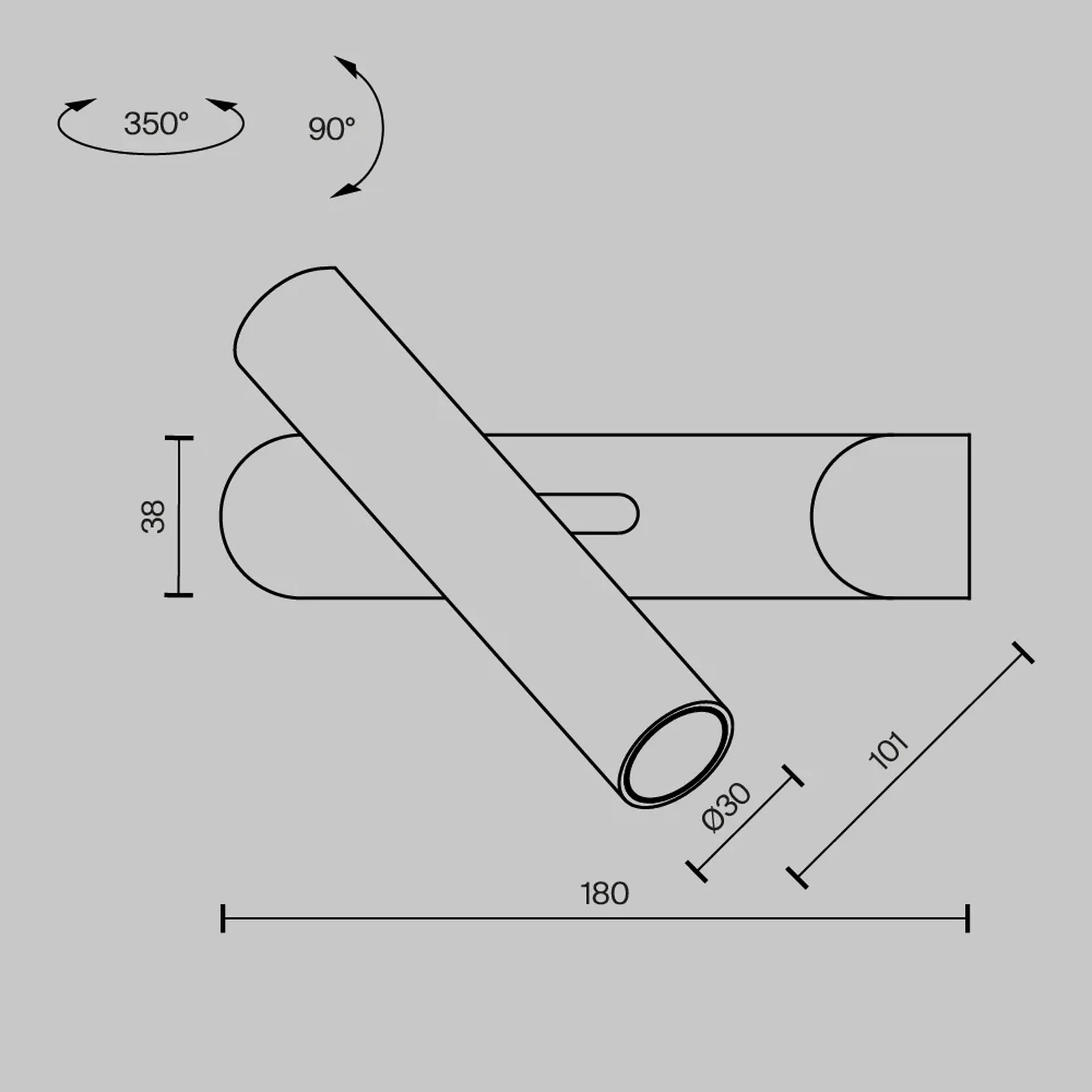 Настенный светильник (бра) Paradox 3000К 9Вт, MOD442WL-L8B3K1
