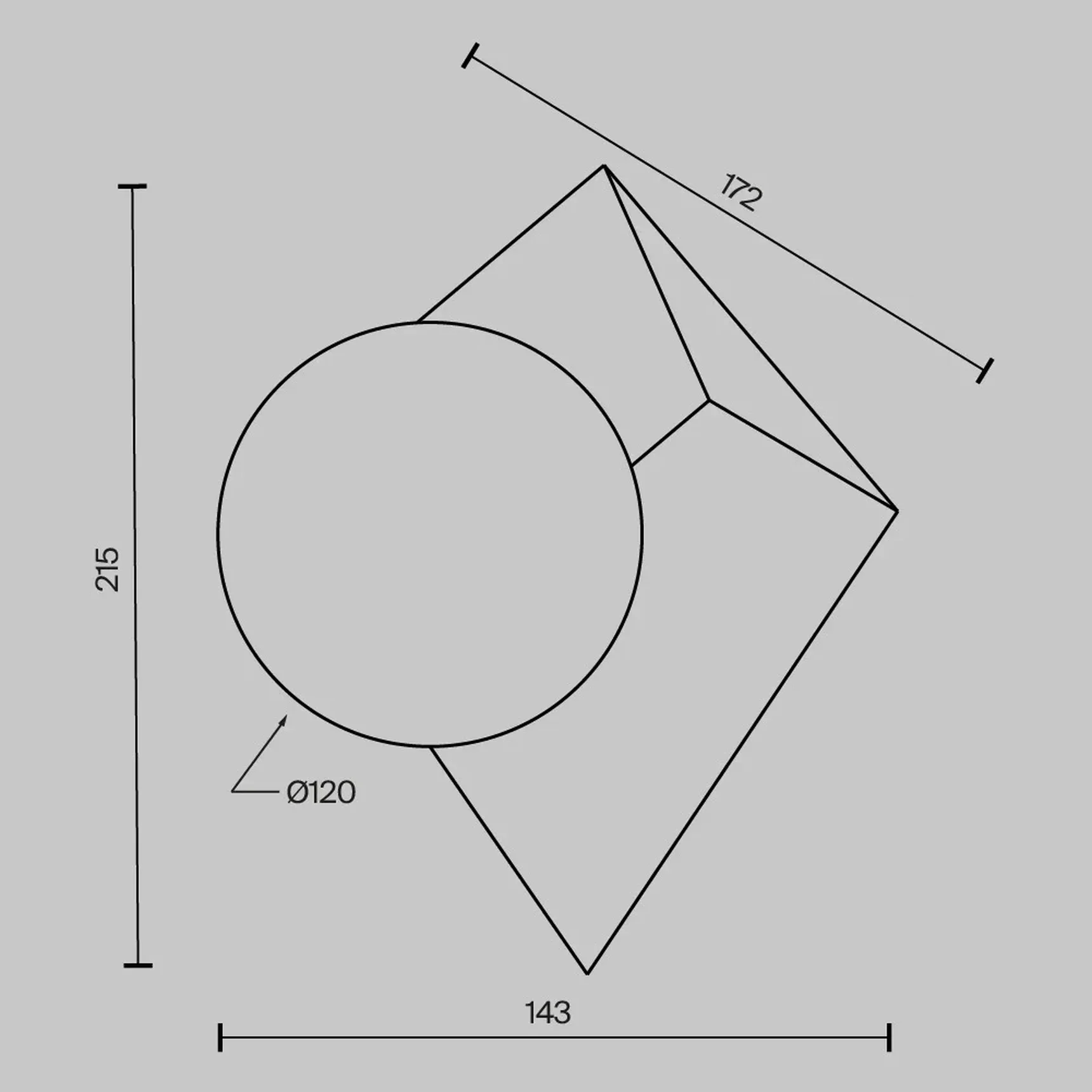 Настенный светильник (бра) Cubeo G9х1, MOD445WL-01PT