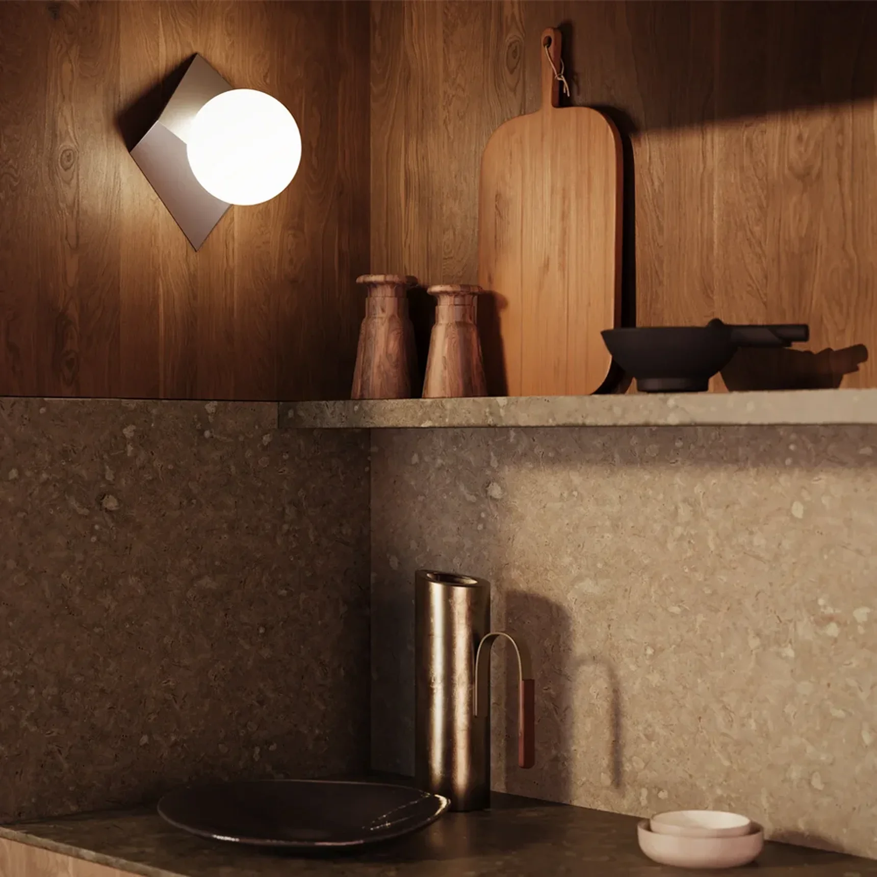 Настенный светильник (бра) Cubeo G9х1, MOD445WL-01PT