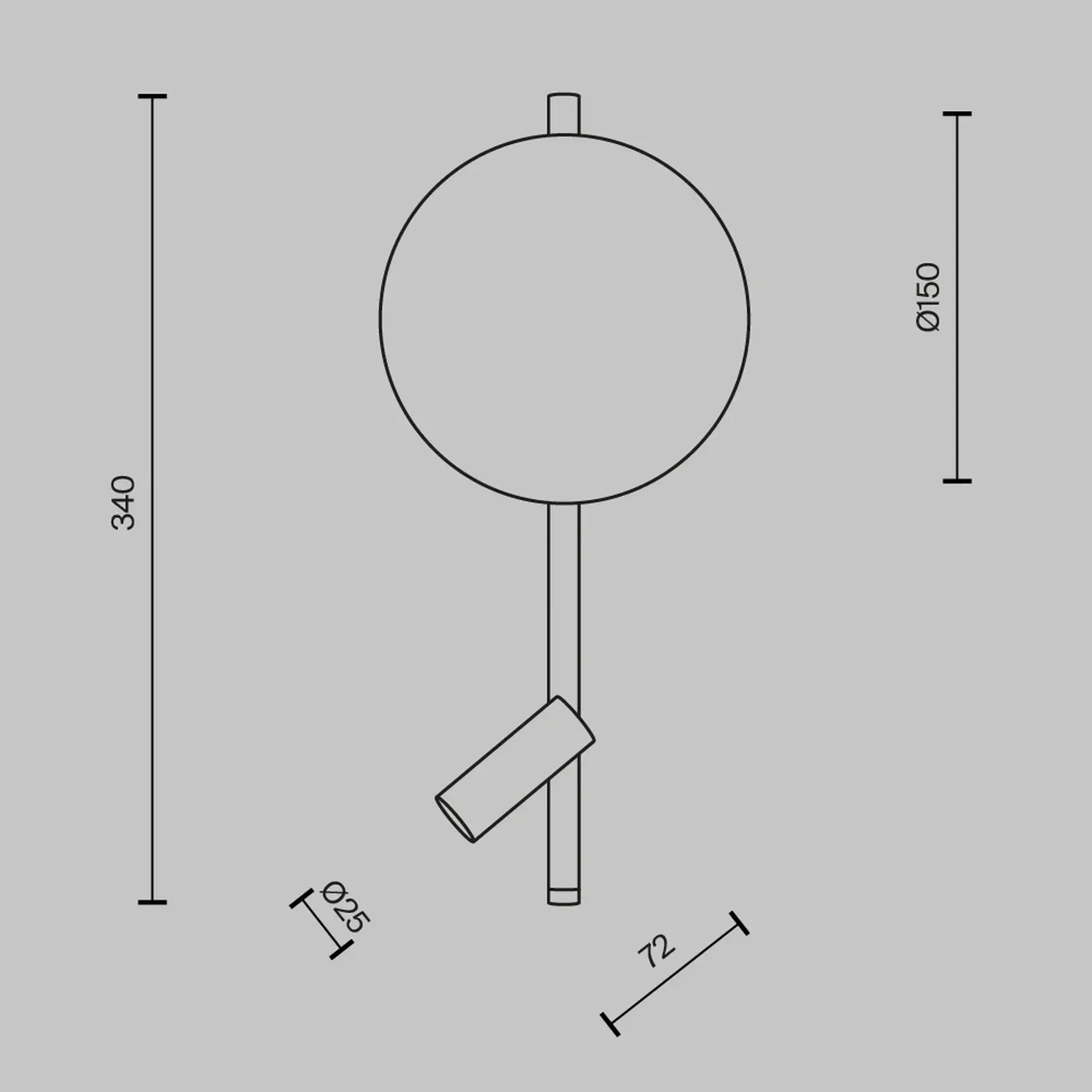 Настенный светильник (бра) Solution 3000К 9Вт, MOD450WL-L9W3K