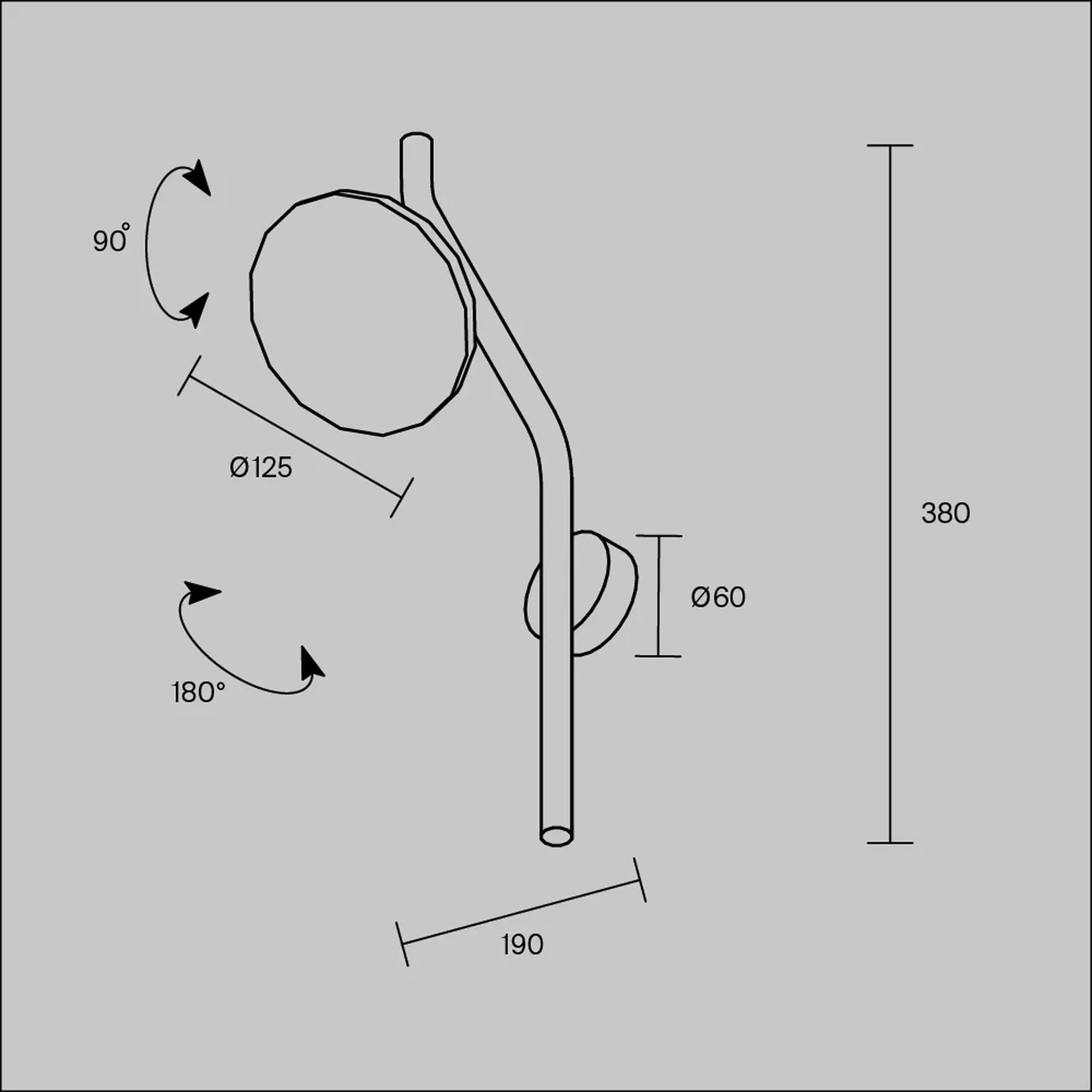 Настенный светильник (бра) Vita 3000К 9Вт, MOD451WL-L8B3K