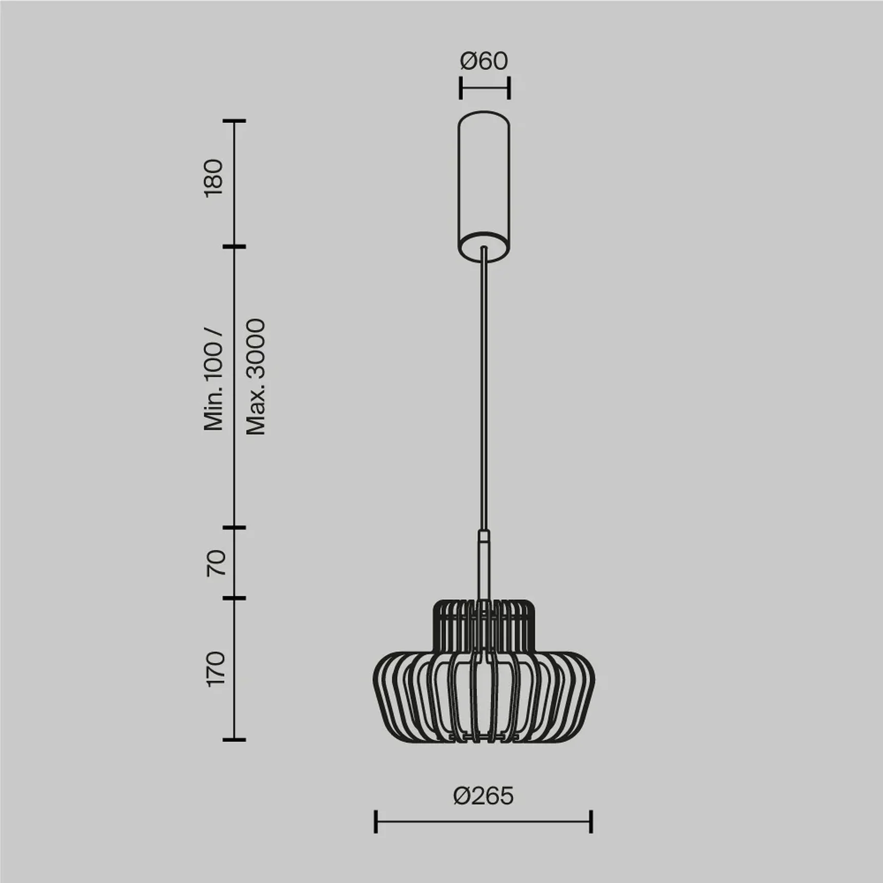 Подвесной светильник Namiki 2700-4000К 14Вт, MOD465PL-L12BK2