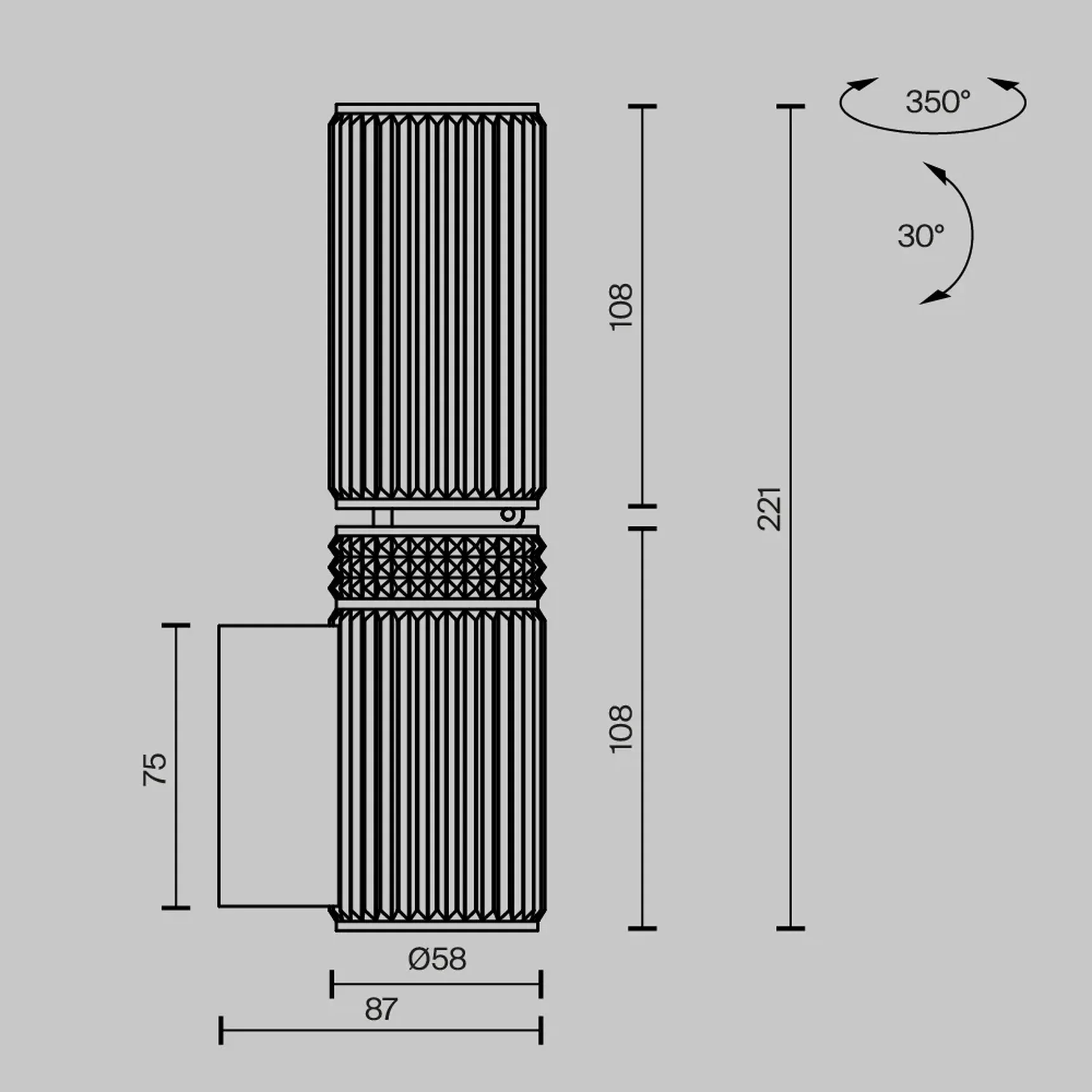 Настенный светильник (бра) Metropolis GU10х2, MOD475WL-02B