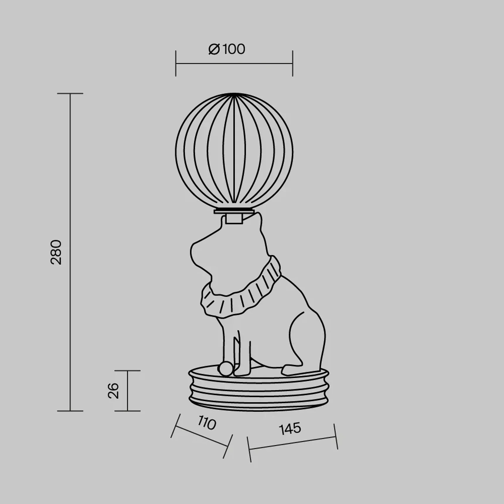 Настольный светильник Senor Capybara 3000К 5Вт, MOD477TL-L5W3K
