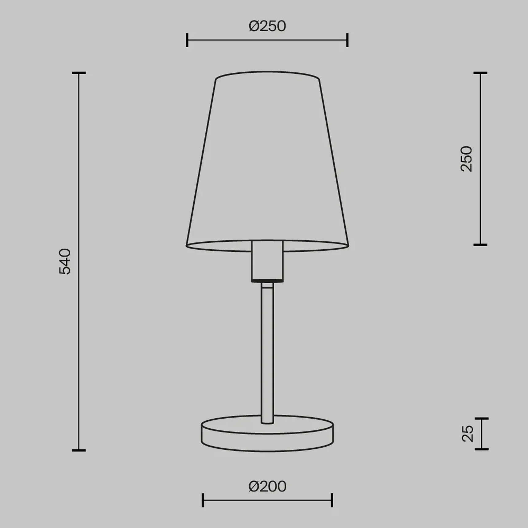 Настольный светильник Lira E27х1, MOD483TL-01BS