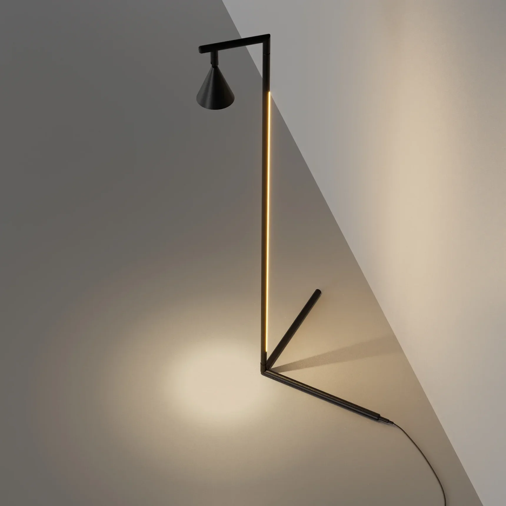 Напольный светильник (торшер) Stripe 3000К 20Вт, MOD489FL-L20B3K