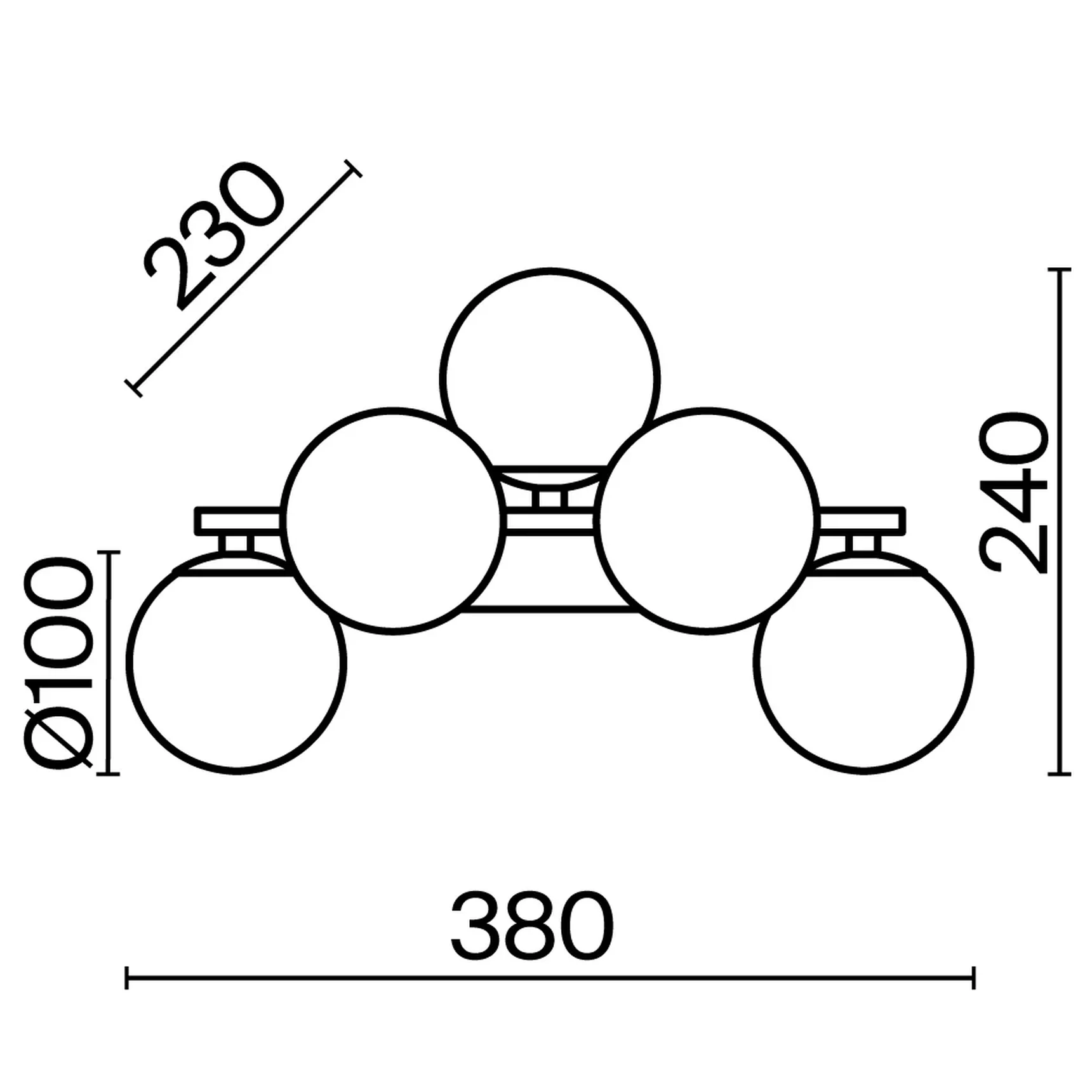 Настенный светильник (бра) Dallas G9х5, MOD547WL-05B