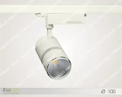 Трековый светодиодный светильник 220 Вольт, 50 Ватт, IP20, FLED-TL 066-50-5000К