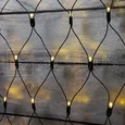 Светодиодная сеть ALEDUS 2х2 м, черный провод, ПВХ, теплый белый, без мерцания