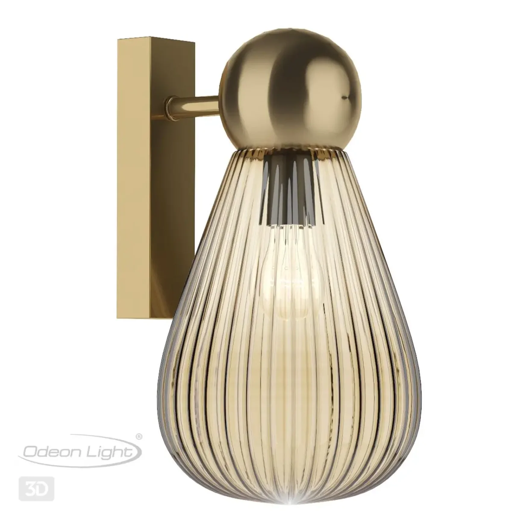 5402/1W MODERN ODL_EX23 159 золотой/янтарный/металл/стекло Бра E14 1*40W ELICA