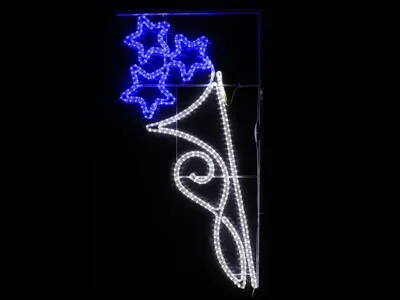 FLESI-LED-KN 003-240V-W/B (LED 3STAR PATTERN MOTIF) производство (РФ) 150х78см