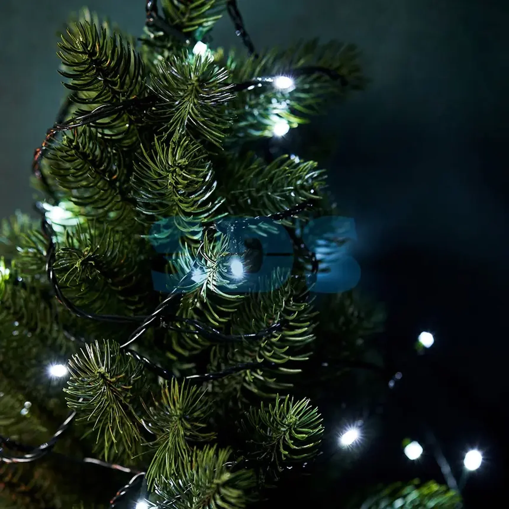 Гирлянда Твинкл Лайт 4 м, темно-зеленый ПВХ, 25 LED, цвет белый