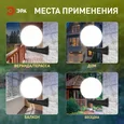 НБУ 01-60-251 ЭРА Светильник садово-парковый, шар опал с настенным крепежом D=250 mm, Е27 (1/30) Б0048075