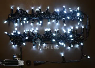 Светодиодная гирлянда Нить 10 м мерцающая, 220 вольт, герметичная, 100 LED, RL-S10CF-220V-CB/W