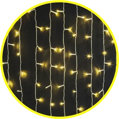 Светодиодная гирлянда NGF-C01-357WW-8-2x1.5m-230-TR-IP44