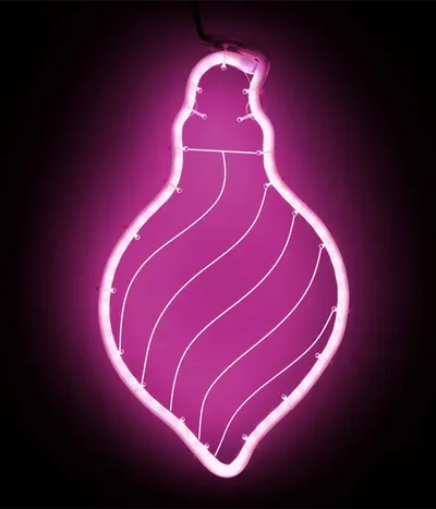 Светодиодная Фигура Шар 24 x 42 см Розовая, Гибкий Неон и Акрилайт, IP54