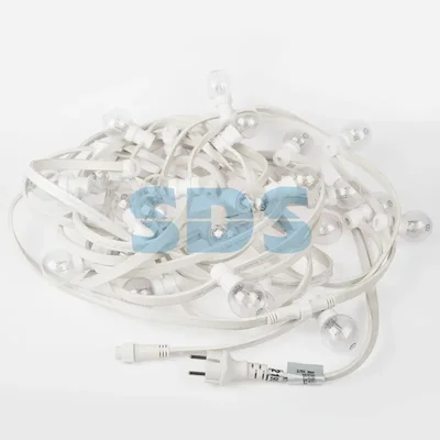 Гирлянда LED Galaxy Bulb String 10м, белый КАУЧУК, 30 ламп*6 LED ЖЕЛТЫЕ, влагостойкая IP65