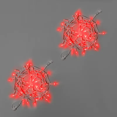 Светодиодная гирлянда INOXHUB Нить 10м, 100 LED, соединяемая, 220В, IP65, белый резиновый провод 3.3мм, КРАСНАЯ