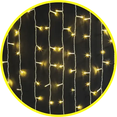 Светодиодная гирлянда NGF-C02-357WW-8-2x1.5m-230-TR-IP20