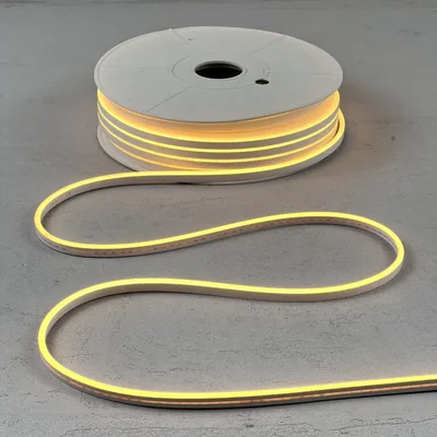 Односторонний Гибкий Неон 8х16мм Тепло-Белый 12В, IP65