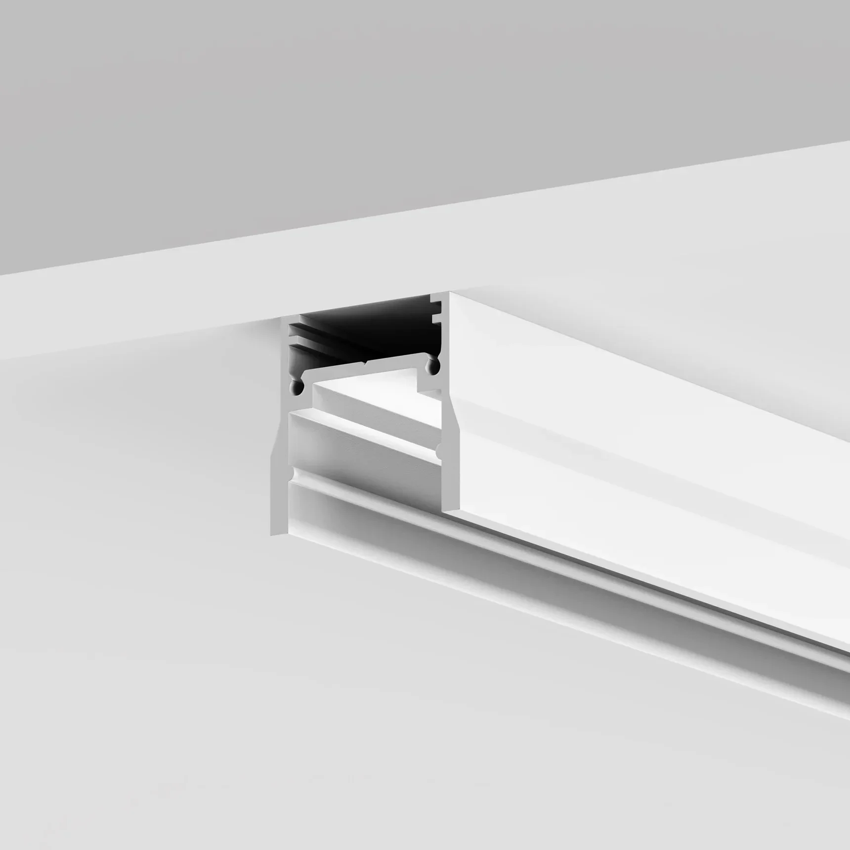 Профиль 2м Elasity IP накладной белый, O-TR001-P-W2M