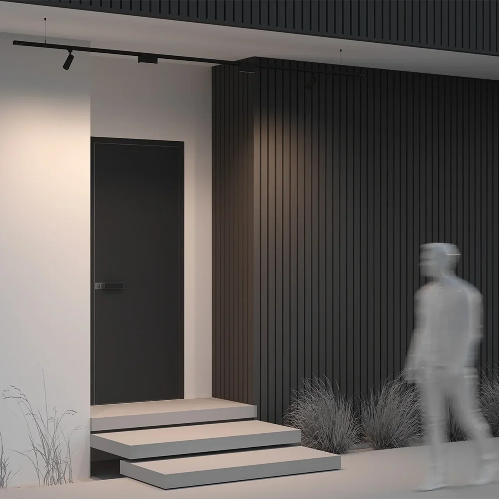 Гибкий подвес для уличной трековой системы Elasity IP, O-TR001-PB-H2M