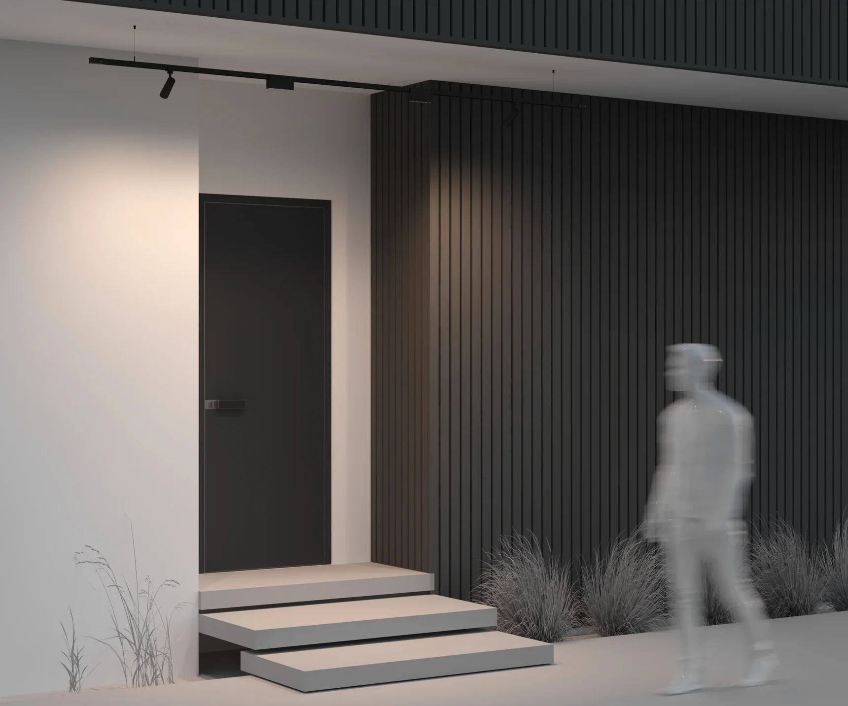 Гибкий подвес для уличной трековой системы Elasity IP, O-TR001-PB-H2M