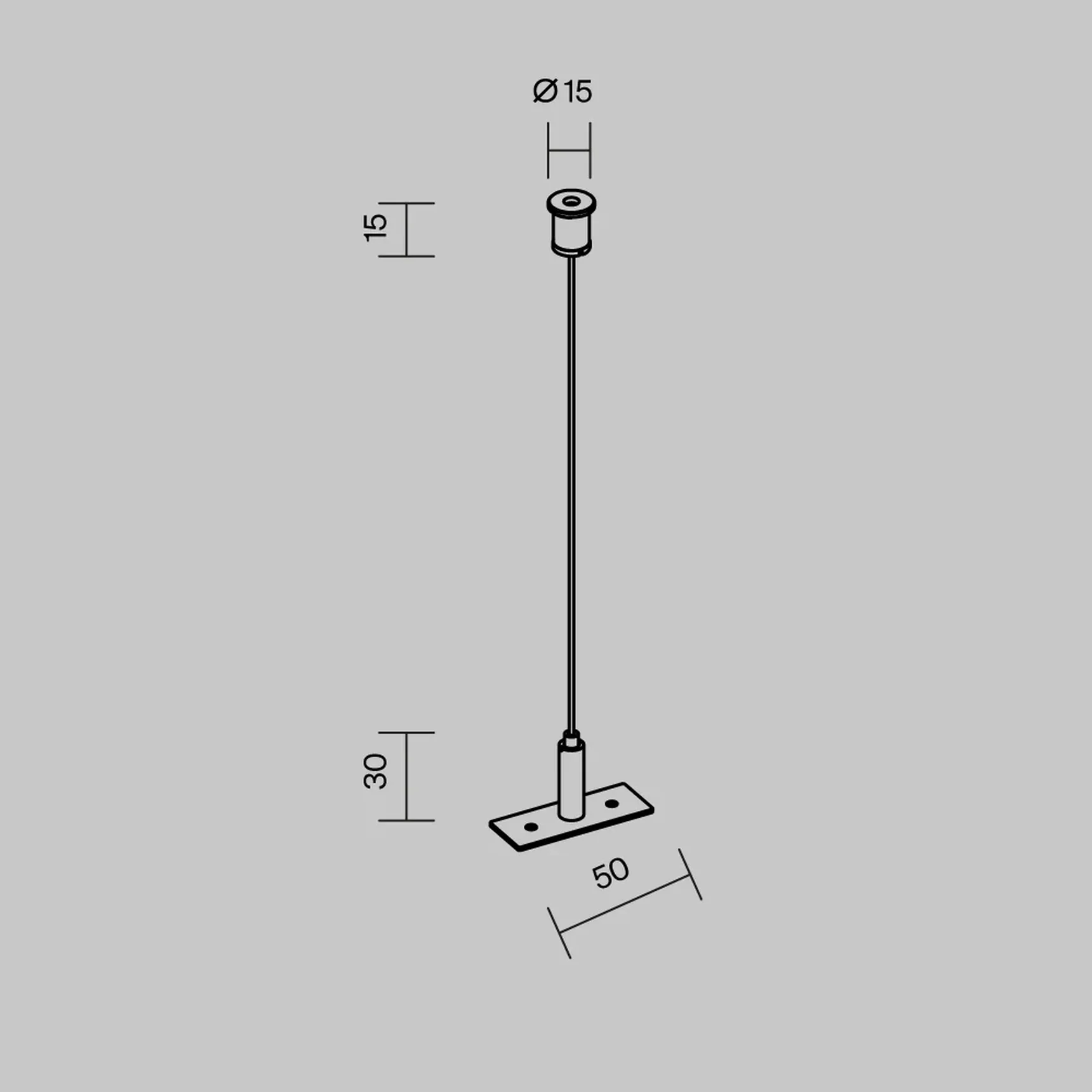 Гибкий подвес для уличной трековой системы Elasity IP, O-TR001-PB-H2M