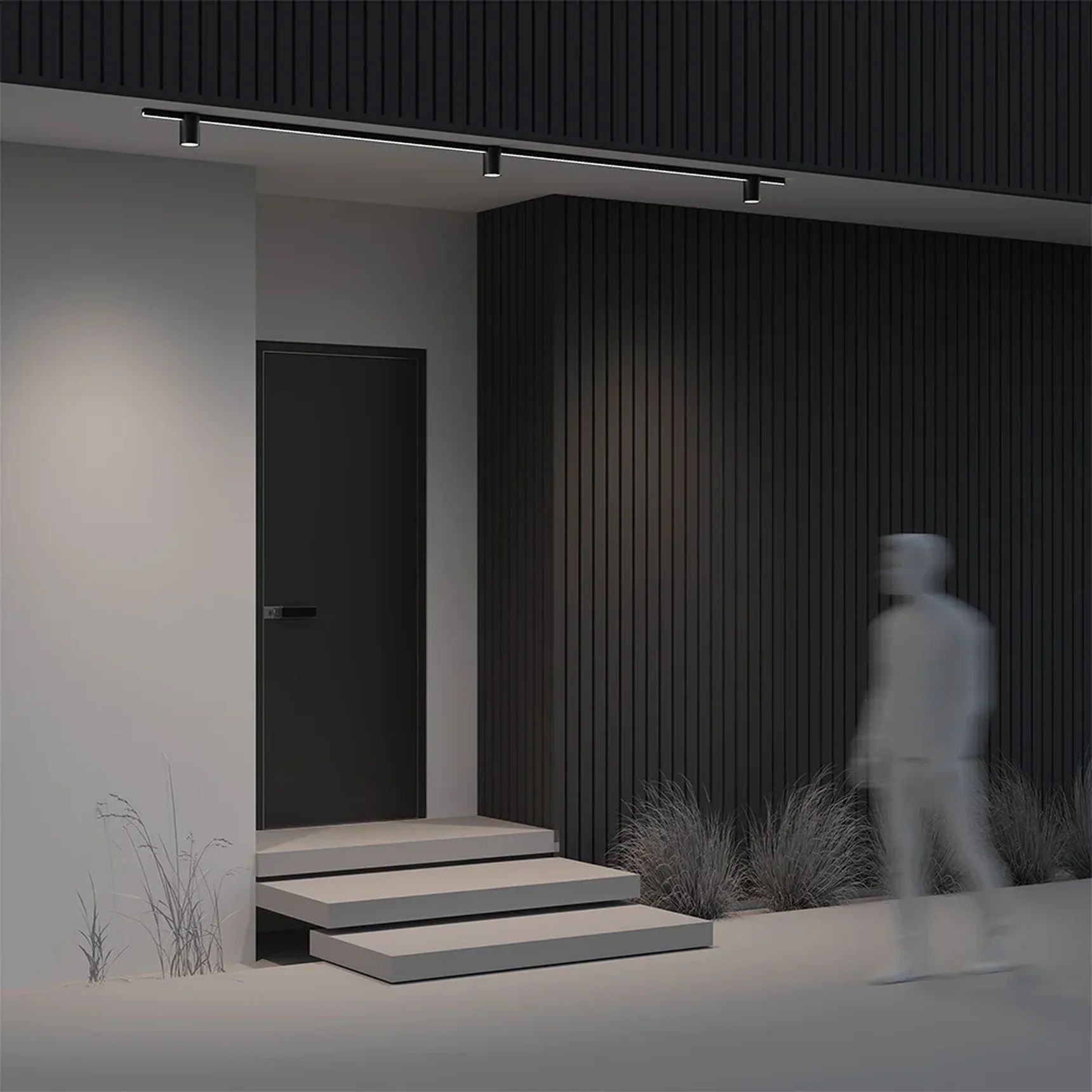 Уличный трековый светильник Alfa Elasity IP 3000К 16Вт 38° черный, O-TR01-2-S-16WB3K