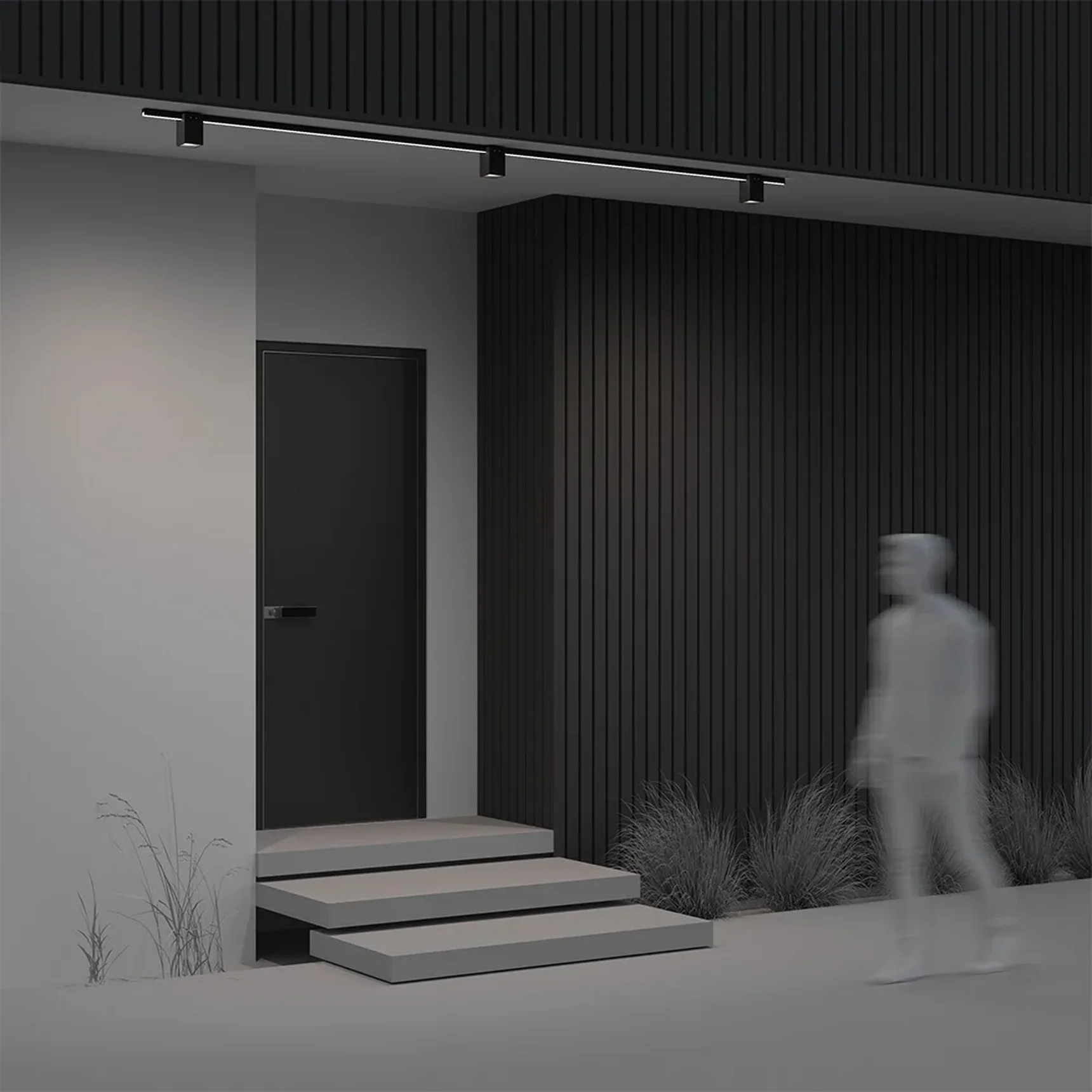 Уличный трековый светильник Alfa Elasity IP 3000К 16Вт 38° черный, O-TR01-3-S-16WB3K