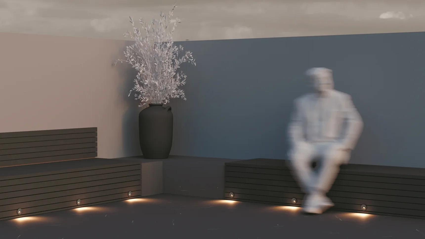 Подсветка для лестниц Bil 3000К 3Вт IP 54, O015SL-L3B3K