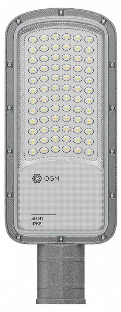 O29-01 Светильник светодиодный, уличный, консольный 50Вт, 180-265/50Гц, 5000лм, 5000К, IP66, КСС Ш, D60мм, серый