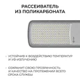 O29-02 Светильник светодиодный, уличный, консольный 100Вт, 180-265/50Гц, 10000лм, 5000К, IP66, КСС Ш, D60мм, серый