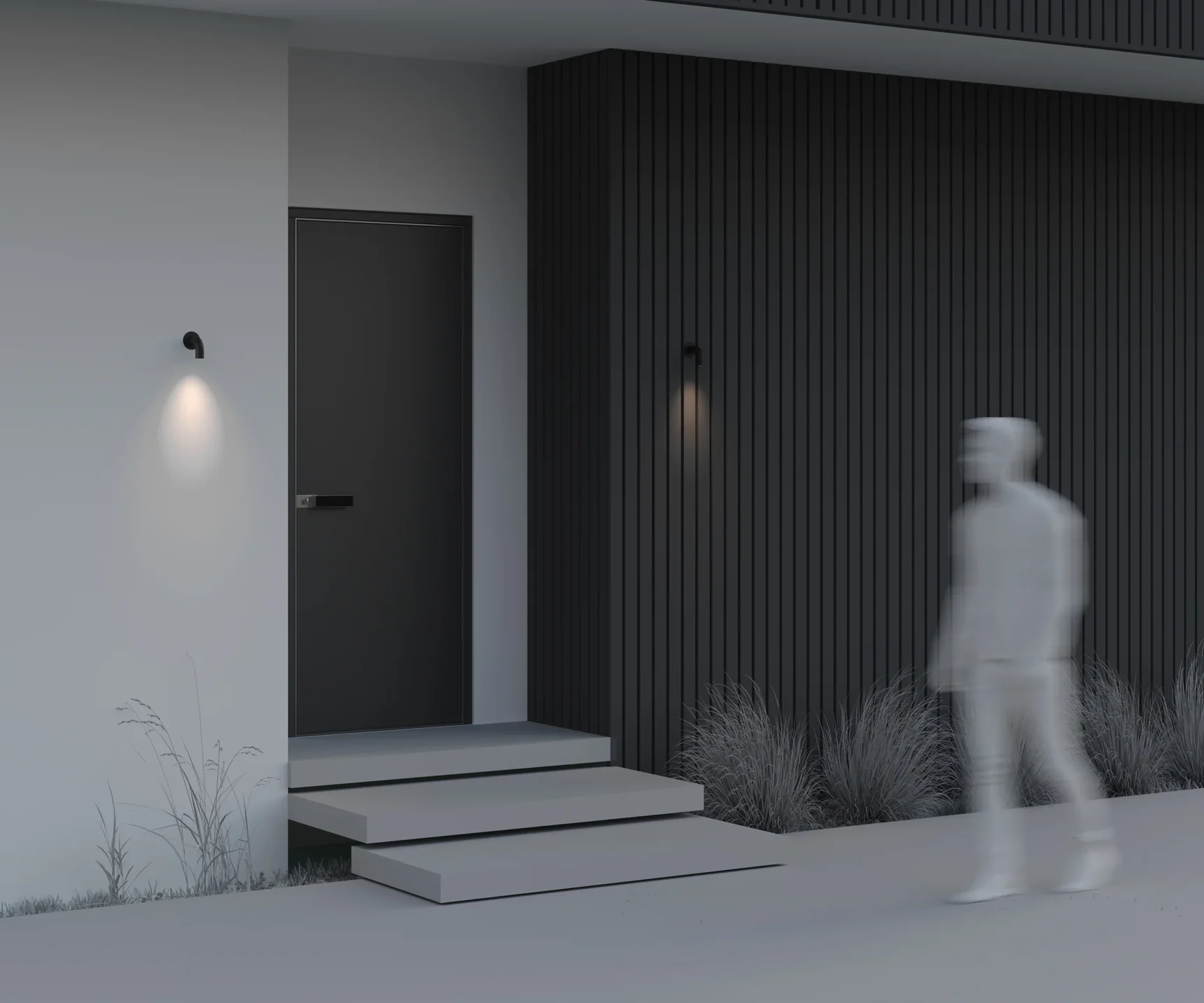 Настенный светильник (бра) Sleek 3000К 2Вт IP65, O477WL-L2GF3K