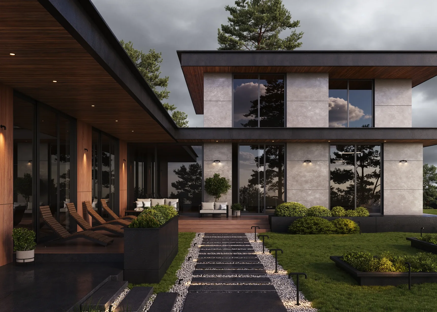 Настенный светильник (бра) Sleek 3000К 2Вт IP65, O477WL-L2GF3K