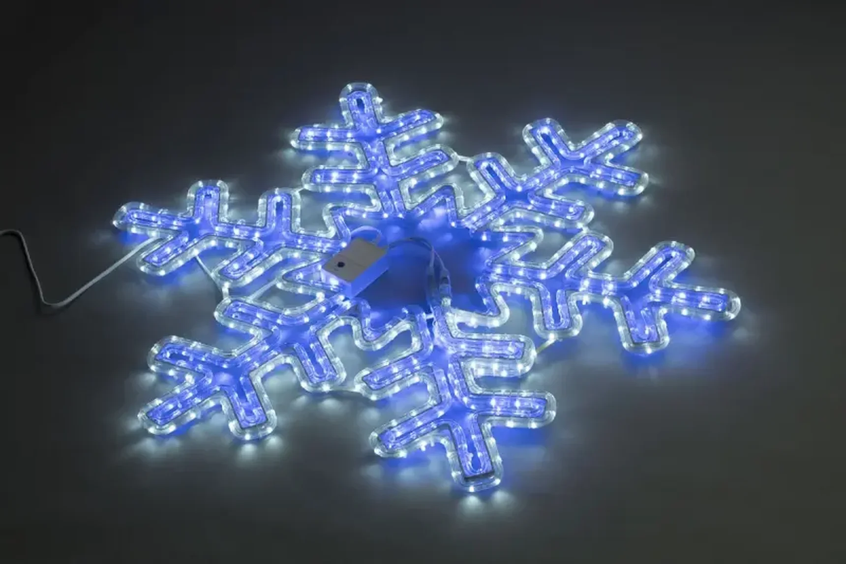 LED-Снежинка с контроллером бел.-син.,BL-194