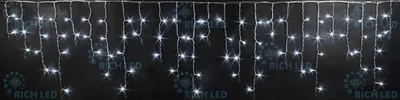 Светодиодная бахрома 112 LED, 6 Ватт, IP54, для улицы и помещения, провод Прозрачный, Свечение: постоянное, RL-i3*0.5-T/W