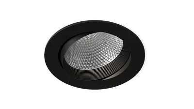 Светильник светодиодный потолочный встраиваемый наклонный, серия DL-KZ, Черный, 12 Вт, IP20, Теплый белый (3000К), KZ-2-DLB-12-WW