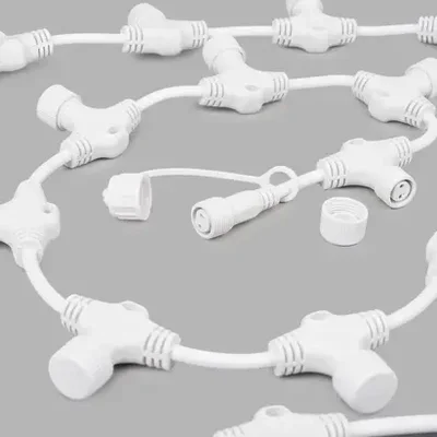 Шина, 2 pin, Т-коннектор, 2м, БЕЛЫЙ провод