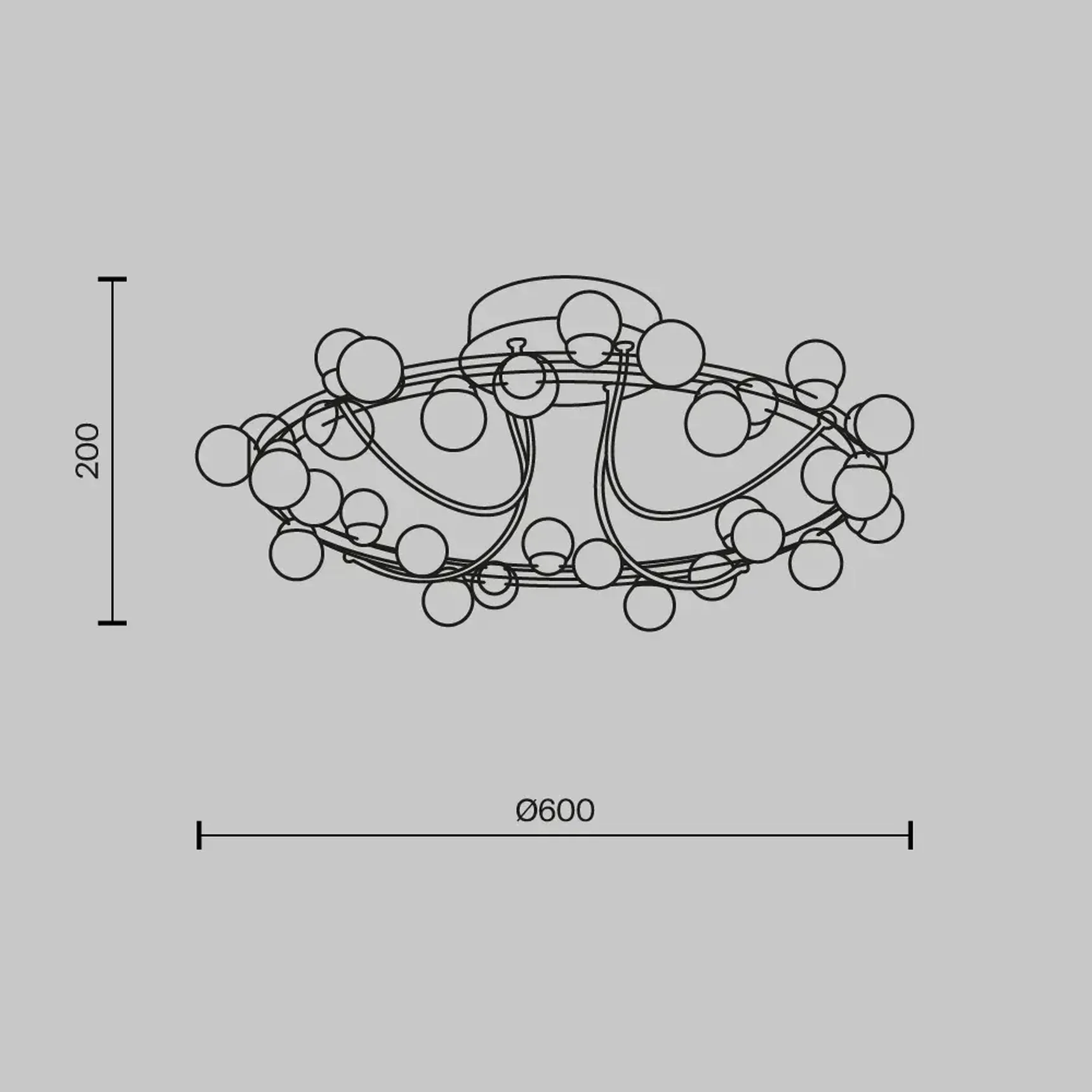 Потолочный светильник Tessara 3000К 55Вт, MOD081CL-L36G3K