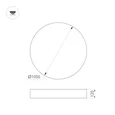 Светильник SP-PLATO-R1000-115W Warm3000 (WH, 120 deg, 230V) (Arlight, IP20 Металл, 5 лет)